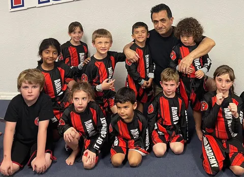 Kids MMA training at Amir Academy