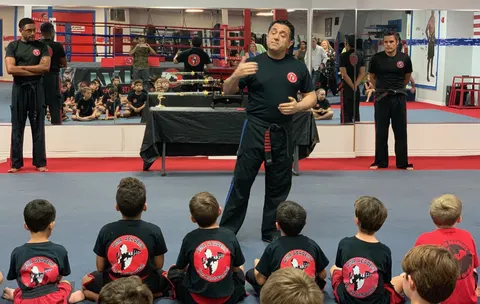 Kids MMA training at Amir Academy