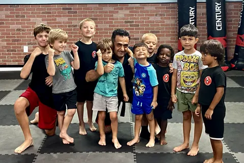 Kids MMA training at Amir Academy