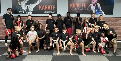 Kids MMA training at Amir Academy
