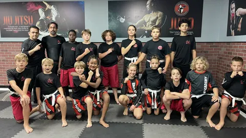 Kids MMA training at Amir Academy