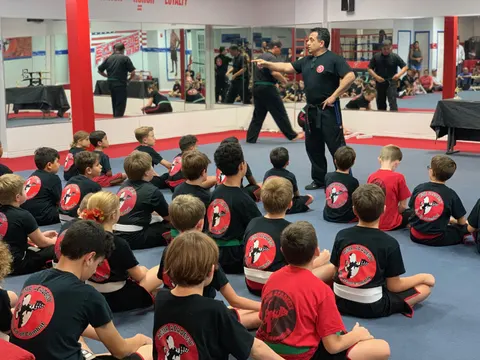 Kids MMA training at Amir Academy