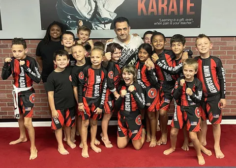 Kids MMA training at Amir Academy